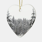 ウィンターツリーズオーナメントパーソナライズされたウィンターデコール セラミックオーナメント (左)