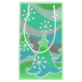 ウィンターツリーズグリーン抱き枕スモール スモールペーパーバッグ