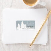 ウィンターツリーズスノーシーン差出人住所ラベル ラベル (インサイチュ)