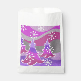 ウィンターツリーズパープルの好意バッグ フェイバーバッグ