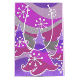 ウィンターツリーズパープル抱き枕培地 ミディアムペーパーバッグ