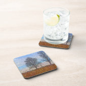 ウィンターツリーズファームフェンスパスチュアアート コースター (右側)