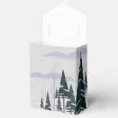 ウィンターツリーズモダンスノウィーフォレストホリデーパーティー フェイバーボックス (オープン)