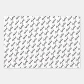 ウィンターツリーズレッド白黒雪名 ラッピングペーパーシート (正面3)