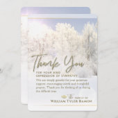 ウィンターツリーズ悔やみや弔慰サンキュー5 x 7 招待状 (正面/裏面)