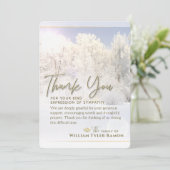 ウィンターツリーズ悔やみや弔慰サンキュー5 x 7 招待状 (スタンド正面)