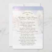 ウィンターツリーズ悔やみや弔慰サンキュー5 x 7 招待状 (裏面)