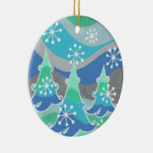 ウィンターツリーズ文字オーナメントラウンド セラミックオーナメント (右)