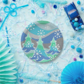 ウィンターツリーズ紙プレート ペーパープレート (パーティー)