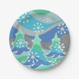 ウィンターツリーズ紙プレート ペーパープレート