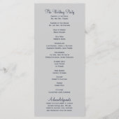 ウィンターツリーズ結婚式 プログラム (裏面)