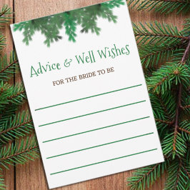 ウィンターツリーブランチブライダルシャワー アドバイスカード