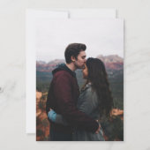 ウィンターツリーブランチ写真婚約パーティ 招待状 (裏面)