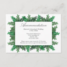 ウィンターツリーブランチ結婚ズアコモデーションカード エンクロージャーカード