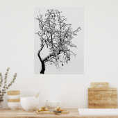 ウィンターツリープリント ポスター (キッチン)