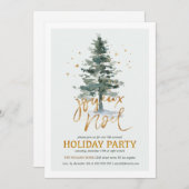 ウィンターツリーホリデーパーティーへの招待 招待状 (正面/裏面)
