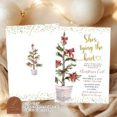 ウィンターツリーボウ彼女は結び目のブライダルシャワー 招待状