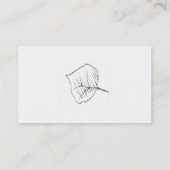 ウィンターツリーボタニカルブラックスケッチ自然アート 名刺 (裏面)