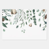 ウィンターツリー&リーフ ラッピングペーパーシート (正面2)