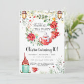 ウィンターティーパーティー誕生日招待状 (スタンド正面)