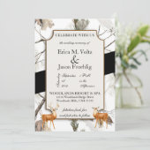 ウィンターディアカモフラージュ結婚式招待状 招待状 (スタンド正面)