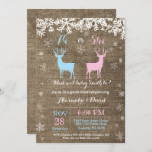 ウィンターディアジェンダーリビール招待状 招待状 (正面/裏面)