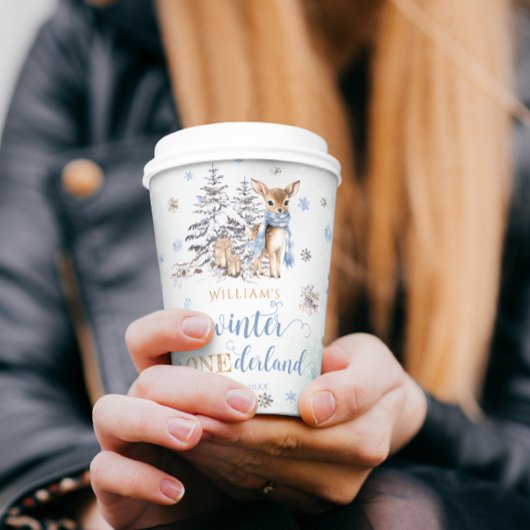 ウィンターディアスノーフレークスワンダーランド誕生日 紙コップ