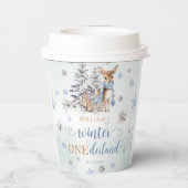 ウィンターディアスノーフレークスワンダーランド誕生日 紙コップ (裏面)