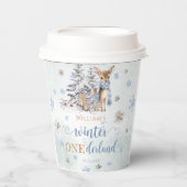 ウィンターディアスノーフレークスワンダーランド誕生日 紙コップ (正面)