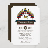 ウィンターディアフォレストクリスマスパーティの招待状 招待状 (正面/裏面)