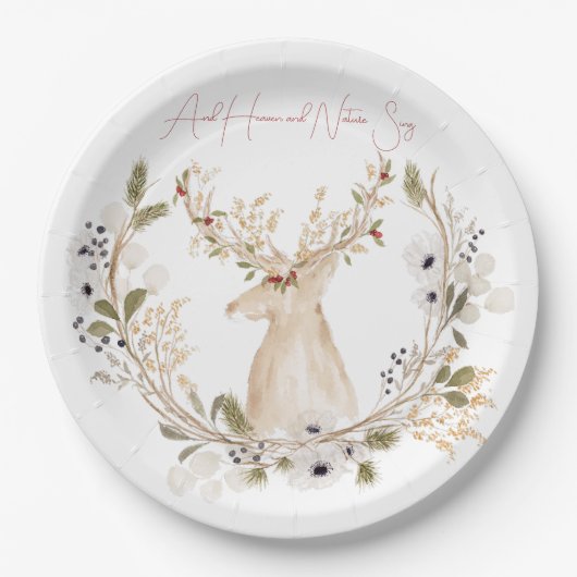 ウィンターディアーリース ペーパープレート (正面)