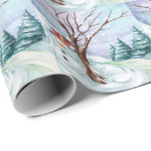 ウィンターデイ雪だるま ラッピングペーパー (ロールコーナー)