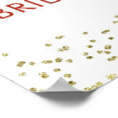 ウィンターデッキザホールズブライダルシャワーウェルカムサイン ポスター (角)