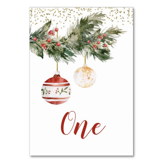 ウィンターデッキザホールズブライダルシャワーテーブル番号 テーブルナンバー (正面)