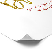 ウィンターデッキザホールズブライダルシャワードリンクサイン ポスター (角)