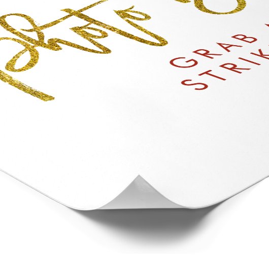 ウィンターデッキザホールズブライダルシャワーフォトブース ポスター (角)