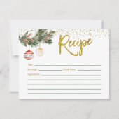 ウィンターデッキザホールズブライダルシャワーレシピカード 招待状 (正面)