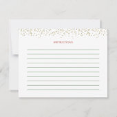 ウィンターデッキザホールズブライダルシャワーレシピカード 招待状 (裏面)