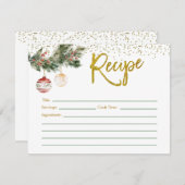 ウィンターデッキザホールズブライダルシャワーレシピカード 招待状 (正面/裏面)