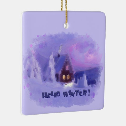 ウィンタートップオブザマウンテンズシャレーホワイトファースト セラミックオーナメント (右)