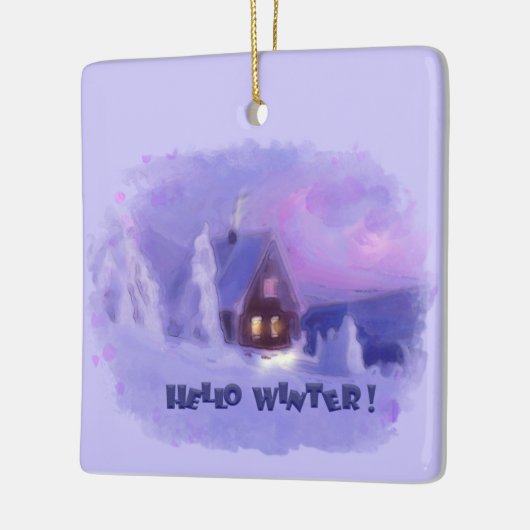 ウィンタートップオブザマウンテンズシャレーホワイトファースト セラミックオーナメント (左)