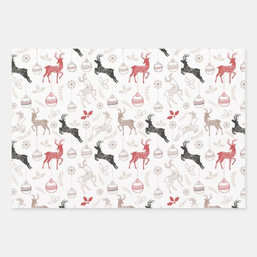 ウィンタートナディアハウズクリ伝統的スマス ラッピングペーパーシート (正面2)