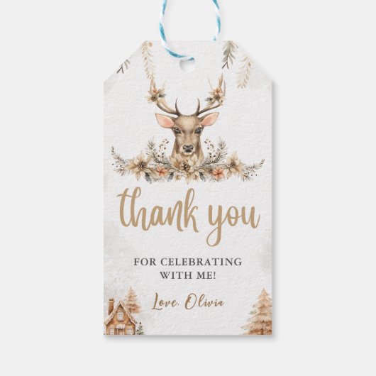 ウィンタートナディースクリスマ誕生日のお気に入り ギフトタグ (裏面)