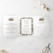 ウィンタートリフォールド結婚式招待状 三つ折り招待状 (内部)