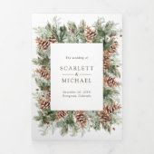 ウィンタートリフォールド結婚式招待状 三つ折り招待状 (カバー)