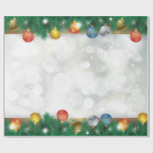 ウィンタートリム クリスマスツリー 冬のホリデーギフト ラッピングペーパー (フラット)