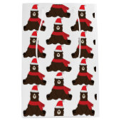 ウィンタートリム ブラウン クマ ミディアム ギフトバッグ (正面)