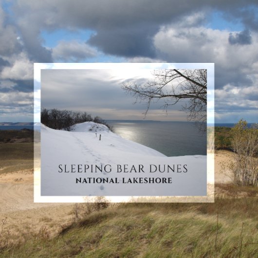 ウィンタートレイルミシガン湖Leeping Bear Dunes ポストカード