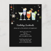 ウィンタートーストおもしろいホリデーカクテルパーティー ポストカード (正面)