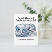 ウィンタードッグ昼寝#170101 ポストカード (スタンド正面)